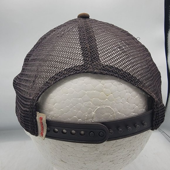 Simms Fishing Products Fly Fishing Snapback Hat Cap Brown Baseball Mesh Back - Picture 3 of 10